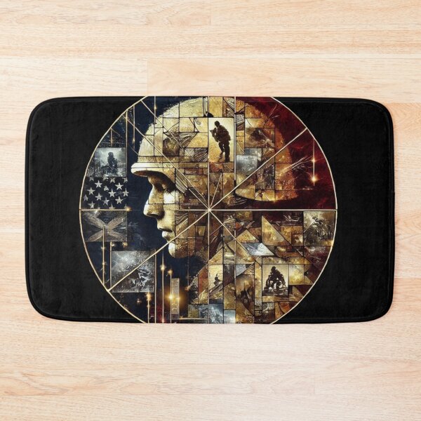 Item preview, Military Soldier Silhouette Patriotic Tribute Art designed and sold by InkNovaLab.