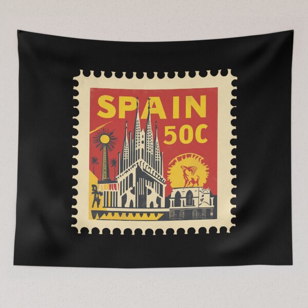 Item preview, Spain Vintage Postage Stamp - Sagrada Familia designed and sold by tiigerdad.
