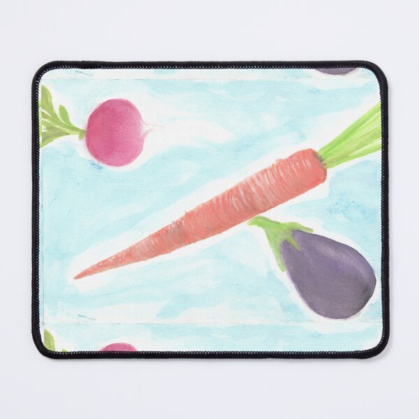Item preview, vegetables carrot aubergine radish eggplant designed and sold by ShePaintsMusic.