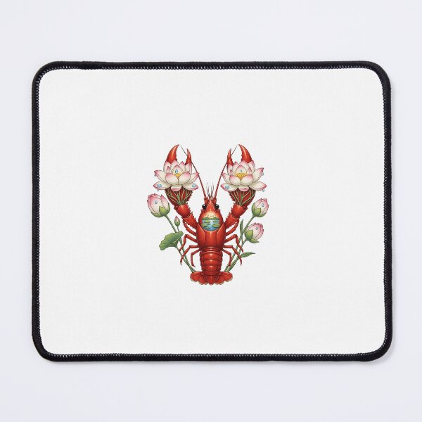 Item preview, Red Lobster Lotus Flowers Lake Scene designed and sold by AbanoubStore.