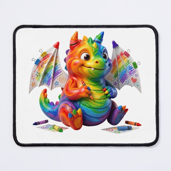 Item preview, Chroma the Crayon Dragon - Creative Spark Mascot designed and sold by Andreza NativeHue Oficial.