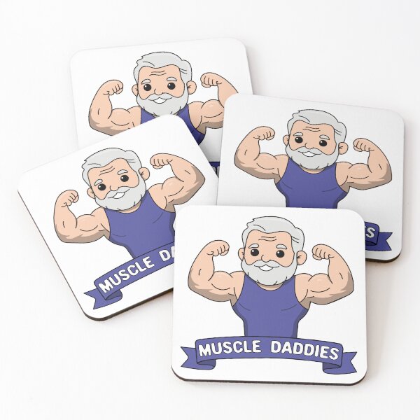 Item preview, Cute Kawaii Muscle Daddy Bearded Bodybuilder designed and sold by muscledaddies.