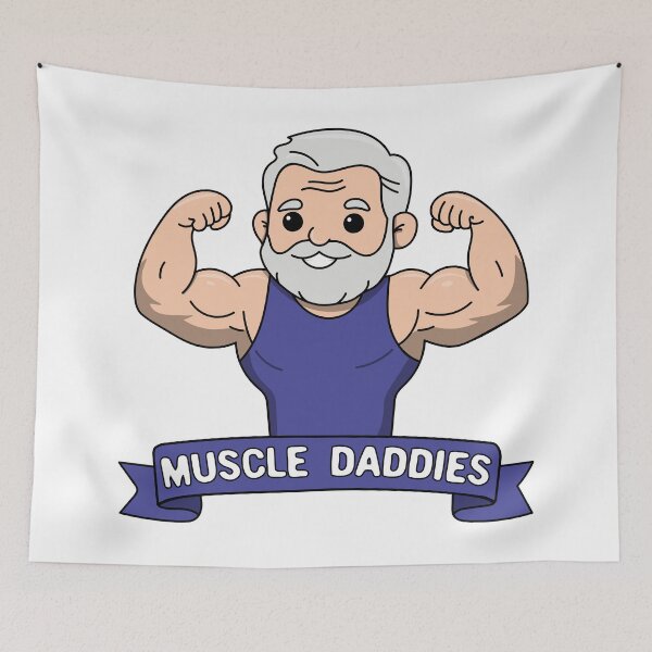 Item preview, Cute Kawaii Muscle Daddy Bearded Bodybuilder designed and sold by muscledaddies.