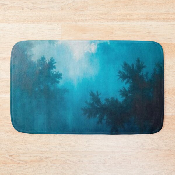 Item preview, Blue mist forest with silhouetted tree branches designed and sold by Rue Market.