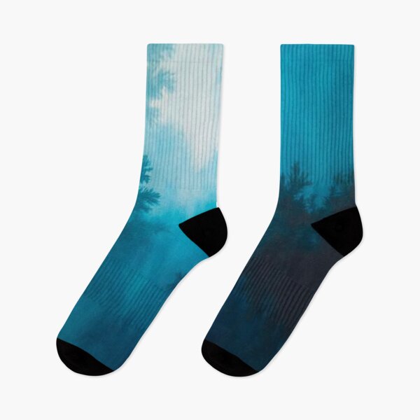 Item preview, Blue mist forest with silhouetted tree branches designed and sold by Rue Market.