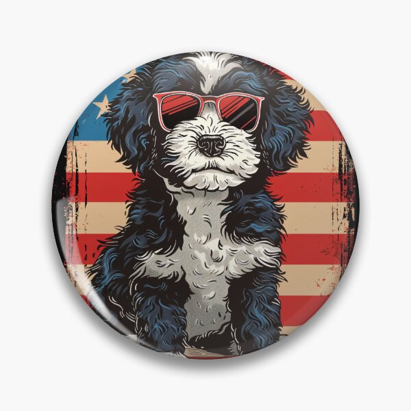 Item preview, Funny Bernedoodle 4th July USA Flag America Mom Dad Kids designed and sold by rafaeltto.