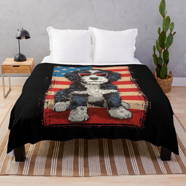 Item preview, Funny Bernedoodle 4th July USA Flag America Mom Dad Kids designed and sold by rafaeltto.