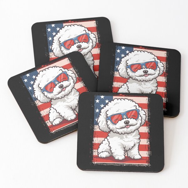 Item preview, Funny Bichon Frise 4th July USA Flag America Mom Dad Kids designed and sold by rafaeltto.