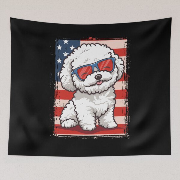 Item preview, Funny Bichon Frise 4th July USA Flag America Mom Dad Kids designed and sold by rafaeltto.