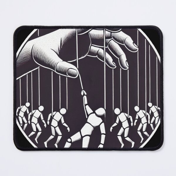 Item preview, Dark Puppet Strings Manipulation Control Art designed and sold by InkNovaLab.