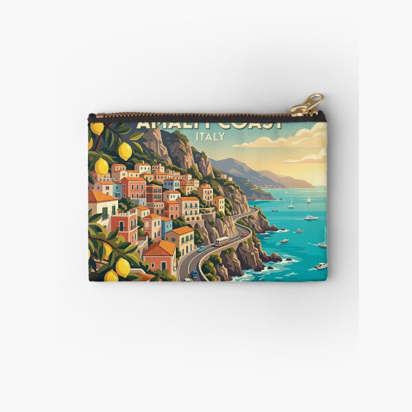 Item preview, Amalfi Coast Sunset Lemons – Vintage Italy Travel Poster designed and sold by andres felipe Guevara Rincon.