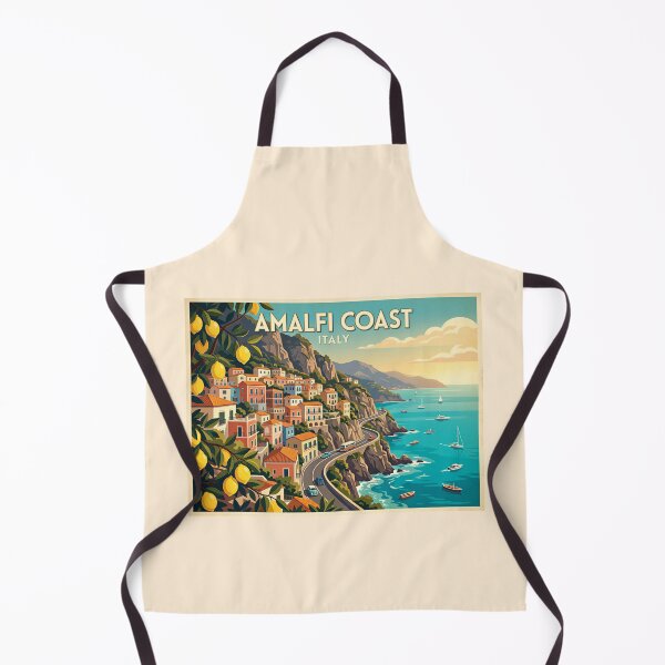 Item preview, Amalfi Coast Sunset Lemons – Vintage Italy Travel Poster designed and sold by andres felipe Guevara Rincon.