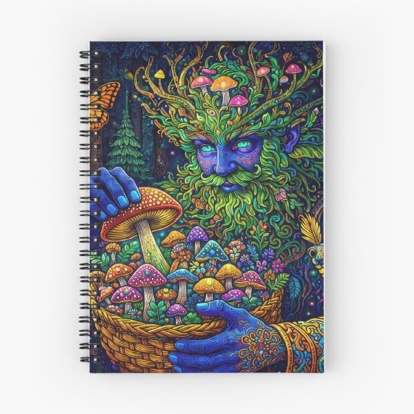 Item preview, Lab Visions 071: Psychedelic Forest Shaman with Mushrooms and Moth designed and sold by The Psychedelic Anarchist.