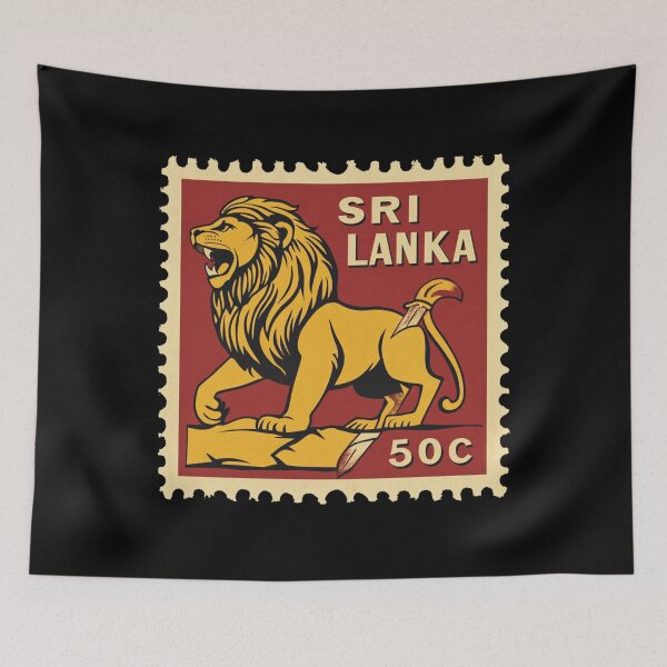 Item preview, Sri Lanka Vintage Postage Stamp - Sinhalese Lion designed and sold by tiigerdad.