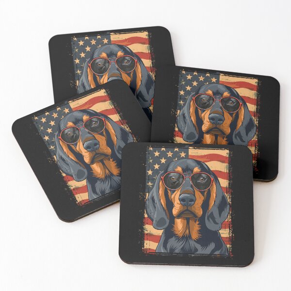 Item preview, Funny Black and Tan Coonhound 4th July USA Flag America Mom Dad Kids designed and sold by rafaeltto.
