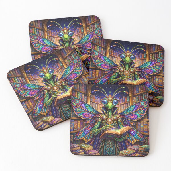 Item preview, Lab Visions 72: Psychedelic Moth Wizard in Magical Library designed and sold by The Psychedelic Anarchist.
