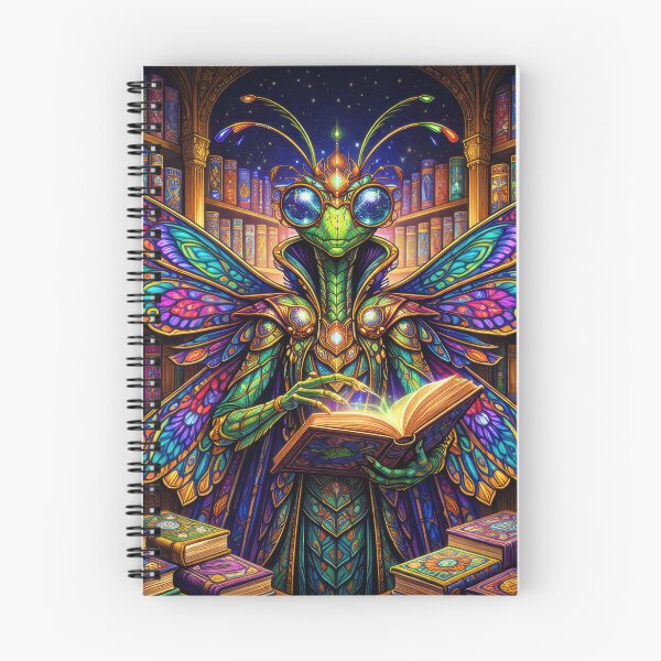 Item preview, Lab Visions 72: Psychedelic Moth Wizard in Magical Library designed and sold by The Psychedelic Anarchist.