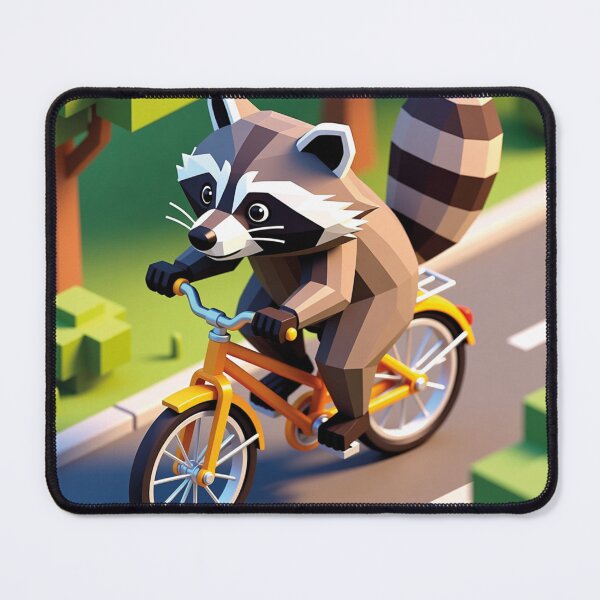 Item preview, Raccoon on Bicycle – Cute Funny Cycling Animal Cartoon Design designed and sold by MerlinWear.