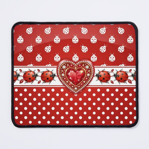 Item preview, Ladybug Valentine's Red Heart designed and sold by purplesensation.
