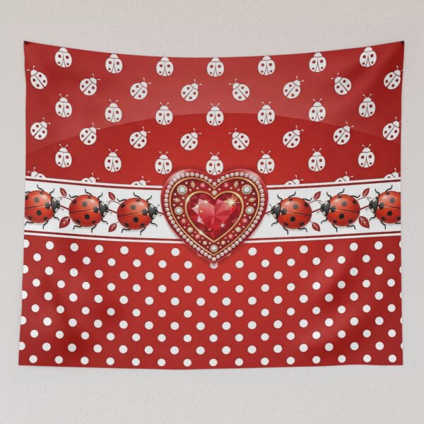 Item preview, Ladybug Valentine's Red Heart designed and sold by purplesensation.