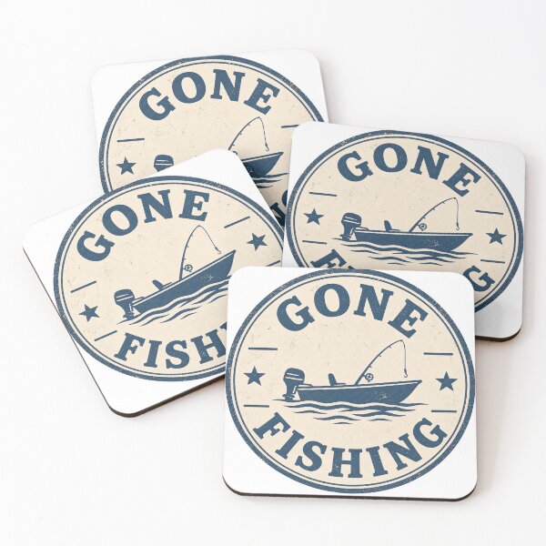 Item preview, Gone Fishing Vintage Badge designed and sold by EastEndTownie.
