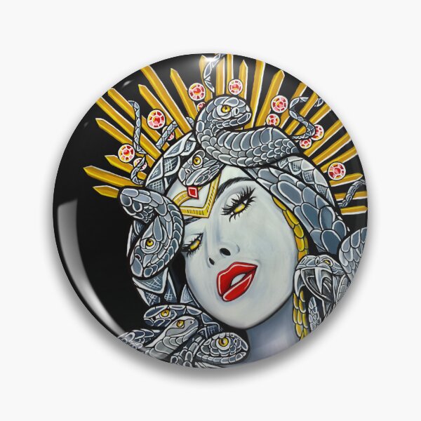 Item preview, Medusa Goddess Black and Gold designed and sold by DeisyPaintsCo.