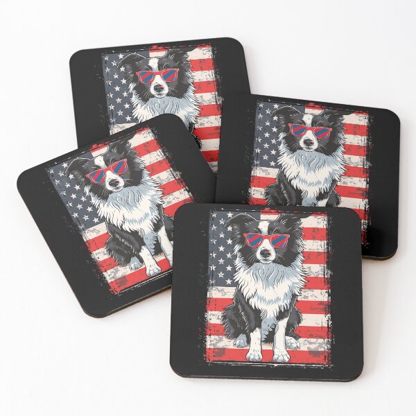 Item preview, Funny Border Collie 4th July USA Flag America Mom Dad Kids designed and sold by rafaeltto.