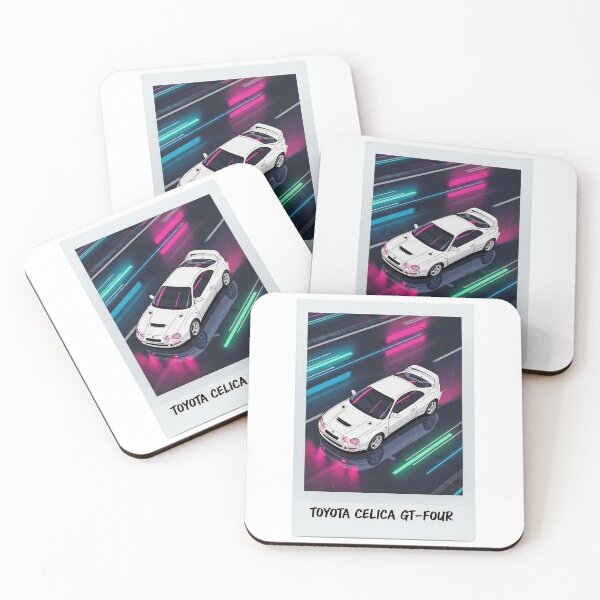 Item preview, Toyota Celica GT-Four ST205 Isometric JDM Neon Polaroid Art designed and sold by Motorline44.