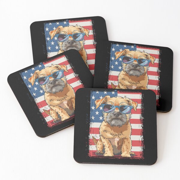 Item preview, Funny Border Terrier 4th July USA Flag America Mom Dad Kids designed and sold by rafaeltto.