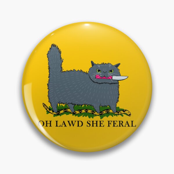 Item preview, Oh Lawd She Feral Grey Cat designed and sold by KilkennyCat Art.