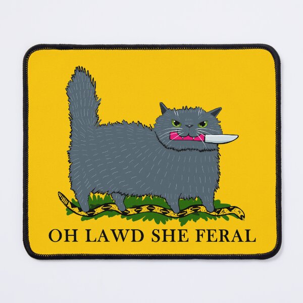 Item preview, Oh Lawd She Feral Grey Cat designed and sold by KilkennyCat Art.