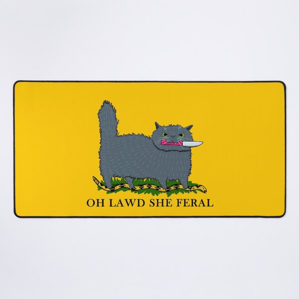 Item preview, Oh Lawd She Feral Grey Cat designed and sold by KilkennyCat Art.