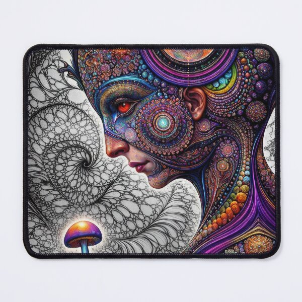 Item preview, Lab Visions 075: Psychedelic Mushroom Visionary Portrait designed and sold by The Psychedelic Anarchist.