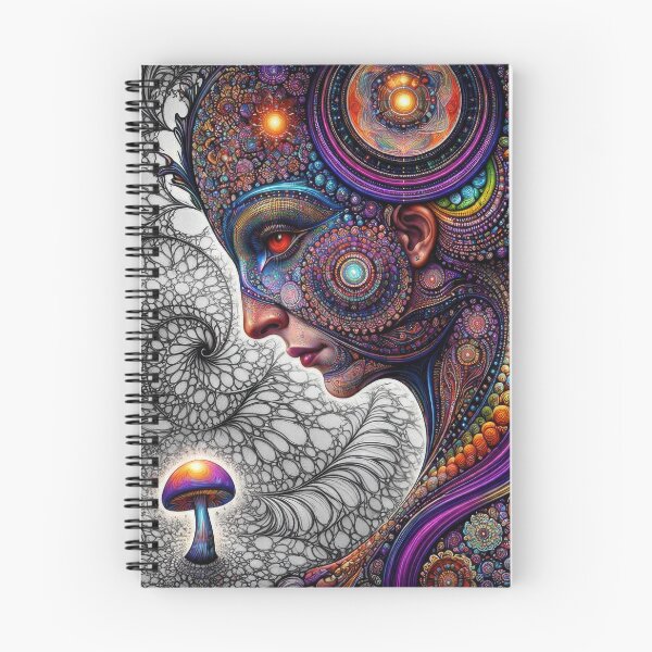 Item preview, Lab Visions 075: Psychedelic Mushroom Visionary Portrait designed and sold by The Psychedelic Anarchist.