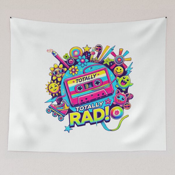 Item preview, Totally Rad 90s Cassette Retro Music Art designed and sold by InkNovaLab.