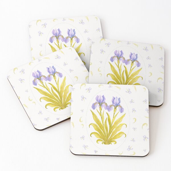 Item preview, Iris Medallion Pattern – Elegant Botanical Floral on Silk Cream designed and sold by Piret Victoria Ribas.