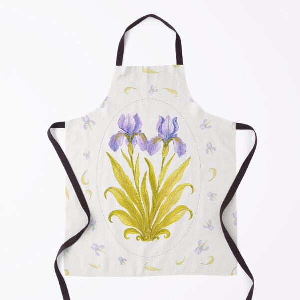 Item preview, Iris Medallion Pattern – Elegant Botanical Floral on Silk Cream designed and sold by Piret Victoria Ribas.