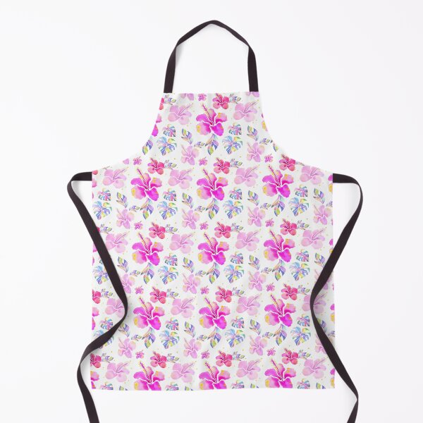 Item preview, Pink Hibiscus Dense Floral Pattern – Tropical Watercolor Leaves designed and sold by Piret Victoria Ribas.