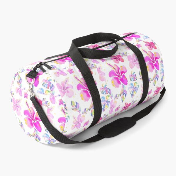 Item preview, Pink Hibiscus Dense Floral Pattern – Tropical Watercolor Leaves designed and sold by Piret Victoria Ribas.