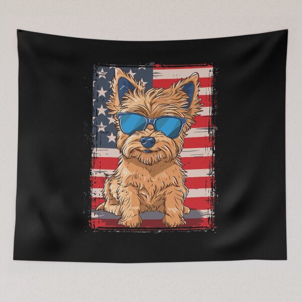 Item preview, Funny Cairn Terrier 4th July USA Flag America Mom Dad Kids designed and sold by rafaeltto.