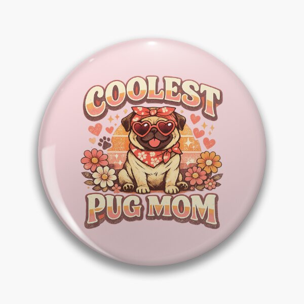 Item preview, Pug Mom, Coolest Pug Mom designed and sold by graphic-genie.