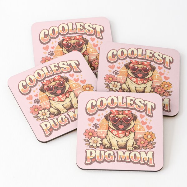 Item preview, Pug Mom, Coolest Pug Mom designed and sold by graphic-genie.