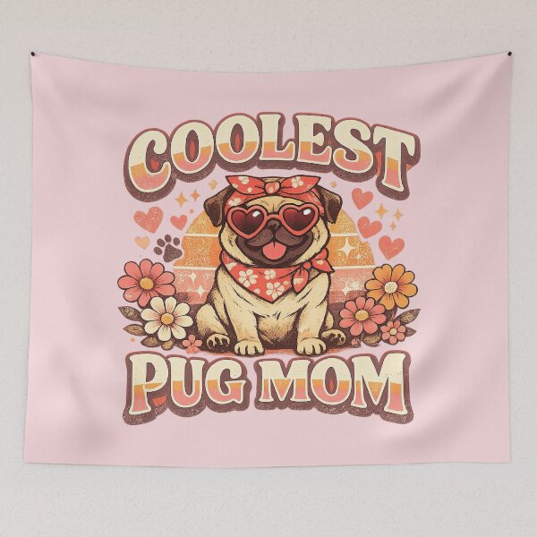 Item preview, Pug Mom, Coolest Pug Mom designed and sold by graphic-genie.