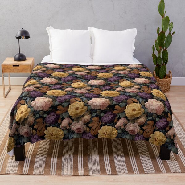 Item preview, Dark Moody Vintage Botanical Floral Pattern designed and sold by Prismatect.