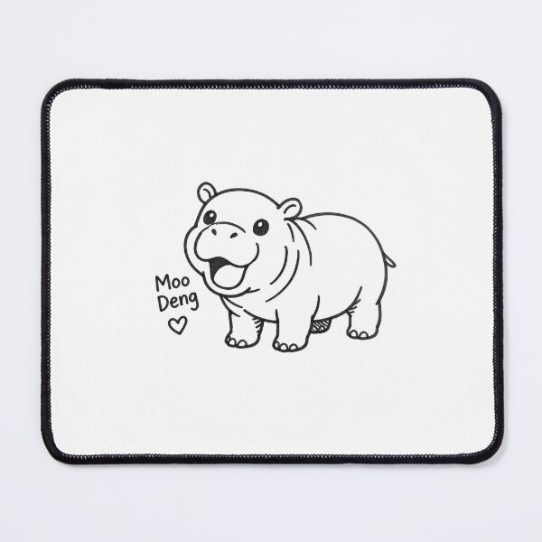 Item preview, Moo Deng Baby Hippo Thailand Drawing designed and sold by xcore.