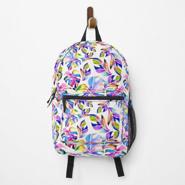 Item preview, Vibrant Watercolor Tropical Leaves – Rainbow Monstera Pattern (S) designed and sold by Piret Victoria Ribas.