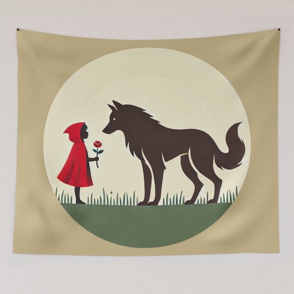 Item preview, Little red riding hood modern artistic rendition designed and sold by Creative_Canvas.