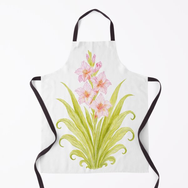 Item preview, Blossom of Quiet Grace – Pink Gladiolus Botanical Illustration designed and sold by Piret Victoria Ribas.