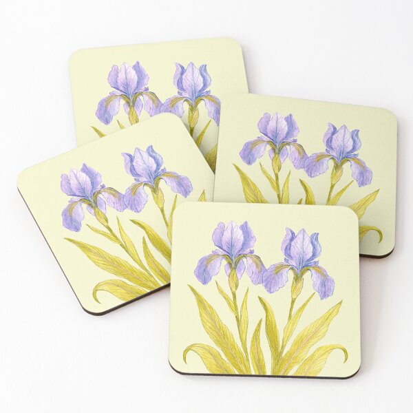 Item preview, Elegant Iris Floral Illustration, Botanical Wall Art, Purple Blue Flower, Decorative Botanical Design, Nature Inspired Art - Soft Vintage Ground designed and sold by Piret Victoria Ribas.