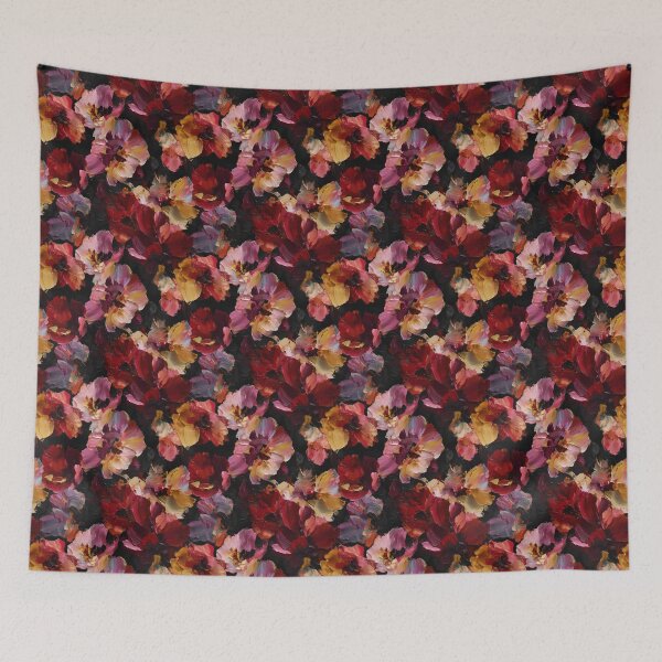 Item preview, Dark Moody Floral Impasto Painting Pattern designed and sold by Prismatect.